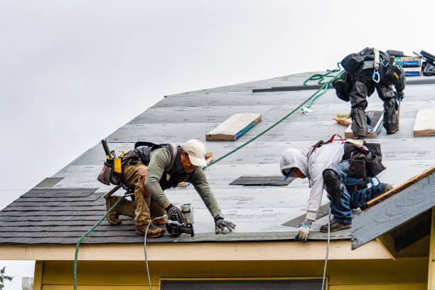 Professional Roofing technician working in Hartford, IL